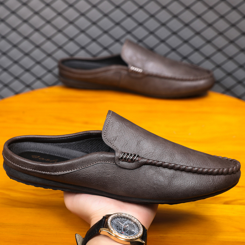남성용 하프 슈즈, 편안한 PU 가죽 캐주얼 슈즈, 통 - Suede Loafers Men 리뷰 및 가격