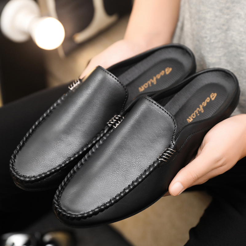 남성용 하프 슈즈, 편안한 PU 가죽 캐주얼 슈즈, 통 - Suede Loafers Men 리뷰 및 가격