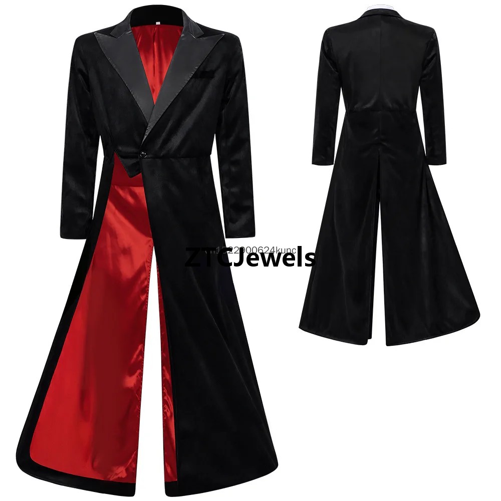 코스프레 Zhang Linghe 같은 스타일 블랙 레드 - Jacket Mens Fashion 리뷰 및 가격