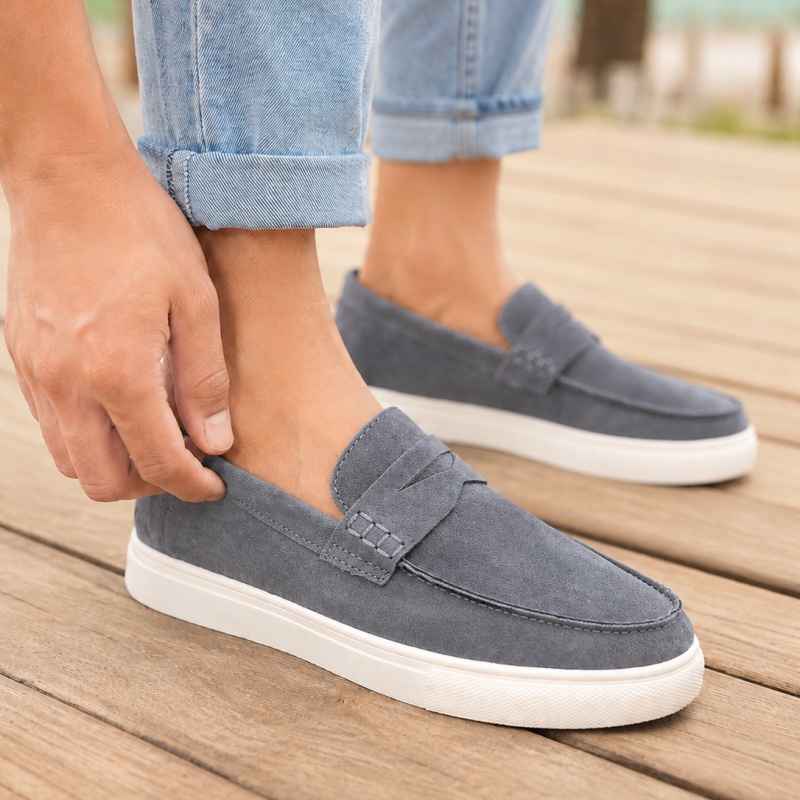 남성용 클래식 디자이너 로퍼 슬립온 신발 통기성 남성  - Suede Loafers Men 리뷰 및 가격