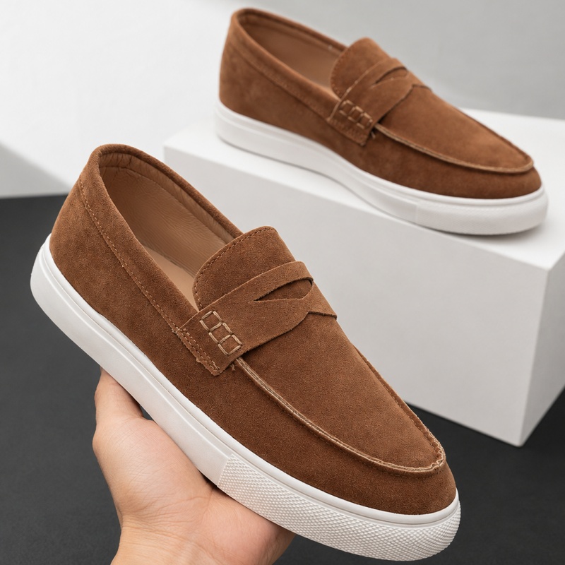 남성용 클래식 디자이너 로퍼 슬립온 신발 통기성 남성  - Suede Loafers Men 리뷰 및 가격