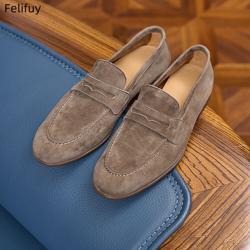 남성용 편안한 경량 캐주얼 로퍼 신발 정품 가죽 드레스 - Suede Loafers Men 리뷰 및 가격