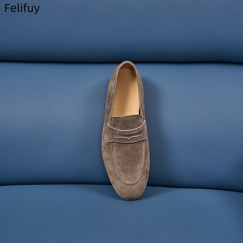 남성용 편안한 경량 캐주얼 로퍼 신발 정품 가죽 드레스 - Suede Loafers Men 리뷰 및 가격
