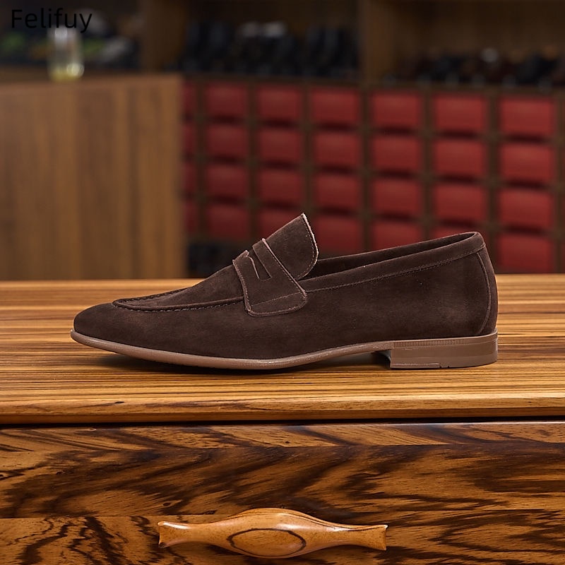 남성용 편안한 경량 캐주얼 로퍼 신발 정품 가죽 드레스 - Suede Loafers Men 리뷰 및 가격