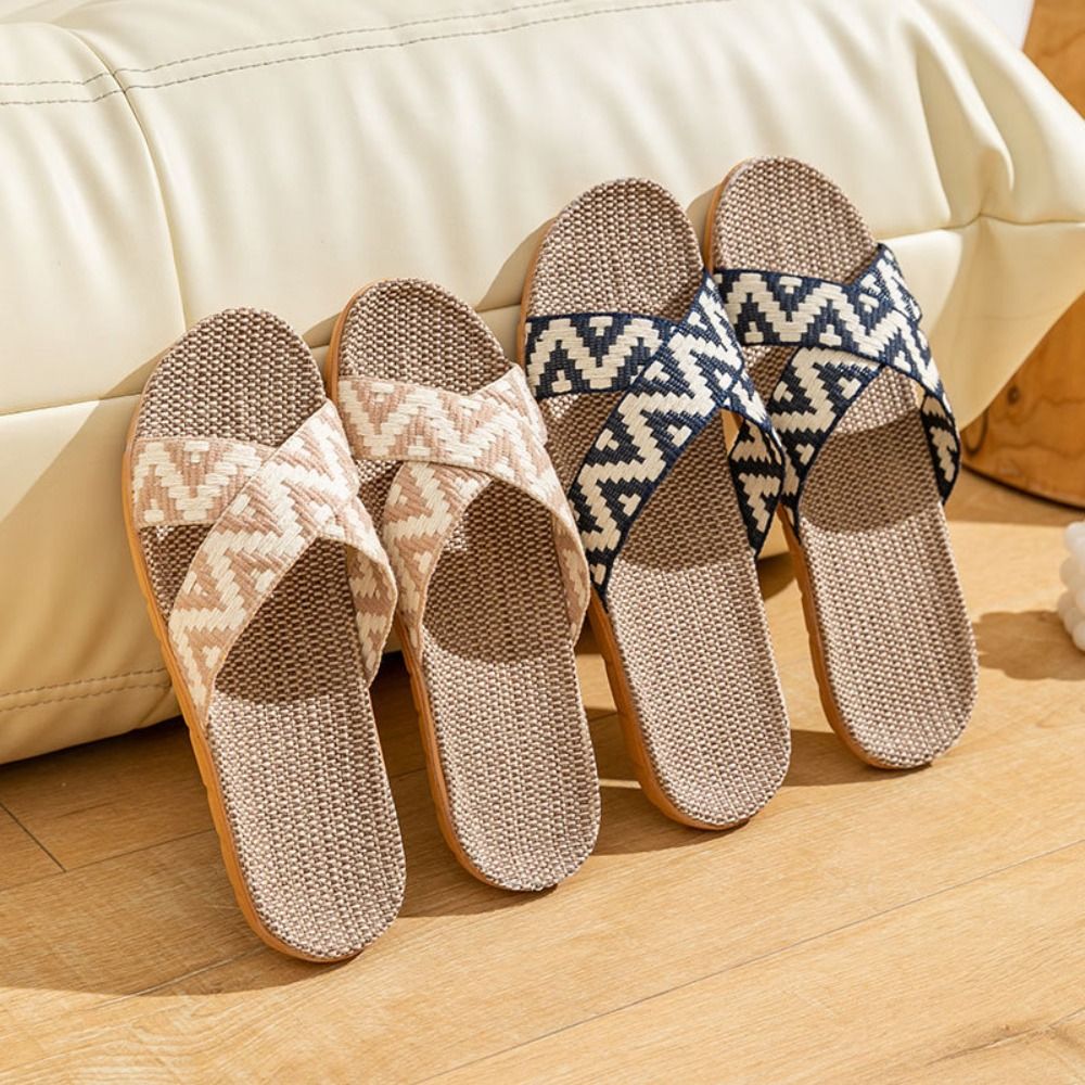 패션 에스닉 스타일 린넨 크로스 슬리퍼 플랙스 소프트  - Mens Fashion Sandals 리뷰 및 가격