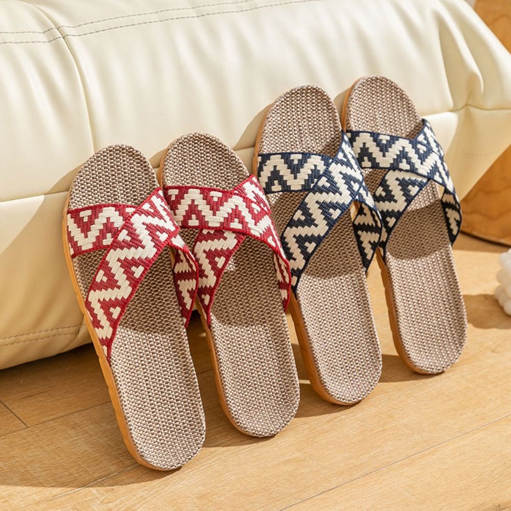 패션 에스닉 스타일 린넨 크로스 슬리퍼 플랙스 소프트  - Mens Fashion Sandals 리뷰 및 가격